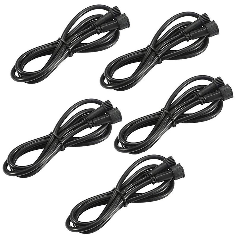Sumaote 3.28ft 1m 4Pin Extension Cable Wire with Male and Female Connectors at Both Ends for RGB & RGB Multi-Color LED Deck Lights, Pack of 5 - Image 1